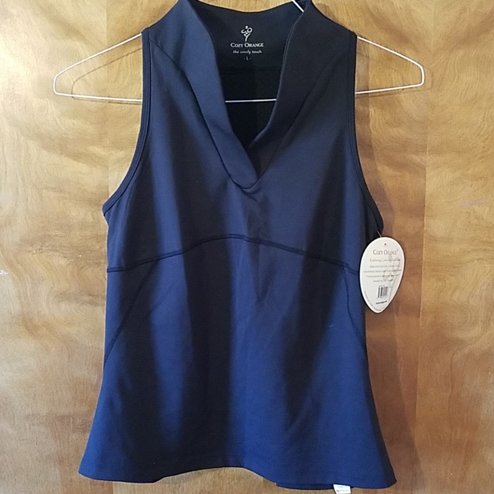 NWT. Cozy Orange workout top.